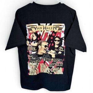 Van Halen 2008 Reunited Tour T-Shirt Size Medium M Short Sleeve Rock Band Tee